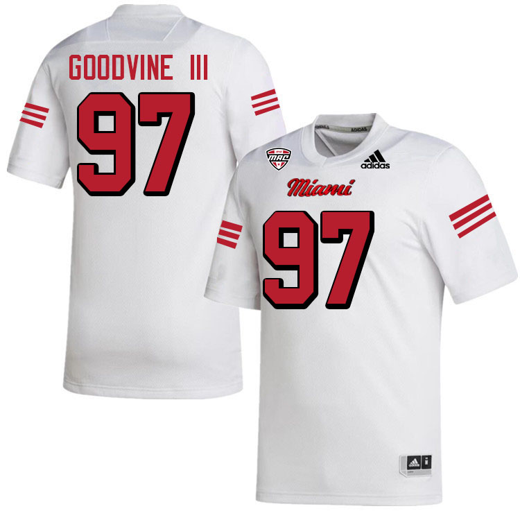 Miami University Redhawks #97 William Goodvine III College Football Jerseys Stitched-White